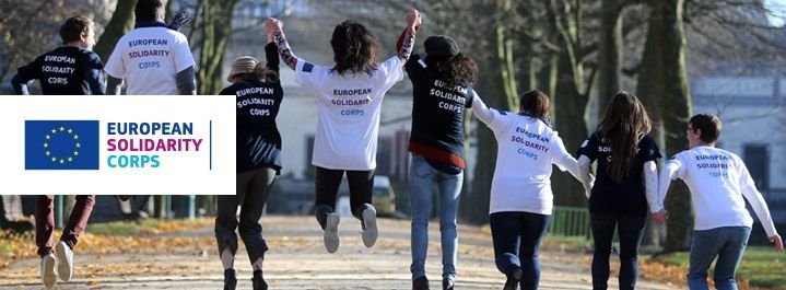 Volunteers in European Solidarity Corps t-shirts